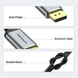PrimeCables PC Cab UA13 USB 3 0 USB C Thunderbolt 3 to Displayport Cable 4K 60HZ 2K 165Hz 6ft PrimeCables