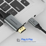 PrimeCables PC Cab UA13 USB 3 0 USB C Thunderbolt 3 to Displayport Cable 4K 60HZ 2K 165Hz 6ft PrimeCables