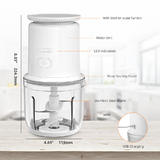No Brand LB KA FTFP108 Blenders Electric Food Chopper Portable Mini Food Processor with Scale for Spices Vegetables Baby Food