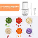 No Brand LB KA FTFP108 Blenders Electric Food Chopper Portable Mini Food Processor with Scale for Spices Vegetables Baby Food