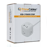 PrimeCables Cab P3 PD32U 3UTNB AC Power Adapters Cube Shape 32W Power Strip with 3 AC Sockets 2 USB 1 Type C PrimeCables