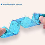 Foska OA AS0830 Rulers Protractors Triangles Compasses Flexible Straight Ruler 30CM Plastic Shatter Resistant Ruler Blue Fosk