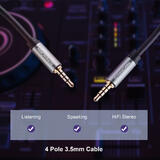 PrimeCables PC Cab AU65 Professional Audio Cables Summit Series 3 5 mm 4 pole male to male HIFI Stereo TRRS Jack Audio Cable 