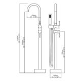 LIVINGbasics LVB SF569 Bath Fixtures Freestanding Tub Filler