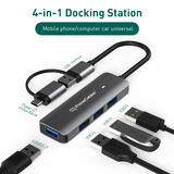 PrimeCables PC U3 HU402 USB 3 0 Adapters USB C USB A to USB Adapter 4 Port USB 3 0 High Speed Portable Hub PrimeCables