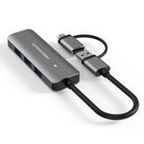 PrimeCables PC U3 HU402 USB 3 0 Adapters USB C USB A to USB Adapter 4 Port USB 3 0 High Speed Portable Hub PrimeCables