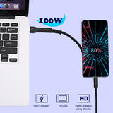 PrimeCables PC Cab 15333 USB 3 0 100W PD Charging 2 in 1 USB A C to C USB3 2 Gen2 Cable 10Gbps Transmission 3 28ft PrimeCable