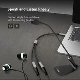 PrimeCables PC Cab AU07 Professional Audio Cables 3 5mm 3 pole male to dual 3 5mm female earphone micphone