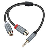PrimeCables PC Cab AU19A Professional Audio Cables Summit Series 3 5mm 3 Pole Male to Dual RCA Female Aux Stereo Audio Cable 