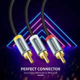 PrimeCables PC Cab AU13A Professional Audio Cables 3 RCA male to male