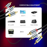 PrimeCables PC Cab AU13A Professional Audio Cables 3 RCA male to male