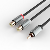 PrimeCables PC Cab RCAM2F Professional Audio Cables 1 Male to 2 Female RCA