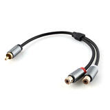 PrimeCables PC Cab RCAM2F Professional Audio Cables 1 Male to 2 Female RCA
