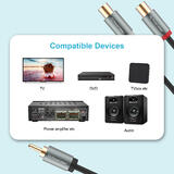 PrimeCables PC Cab RCAM2F Professional Audio Cables Summit Series 1 RCA Male to 2 RCA Female Stereo Audio Y Adapter Cable 10 