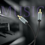 PrimeCables PC Cab AU11A Professional Audio Cables Summit Series 3FT RCA Male to Male Stereo Audio Cable Gold Plated Adapter 