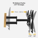 PrimeCables Cab QFA17B 486 TV Wall Mounts Stands 37 80 inch heavy duty full motion TV stand