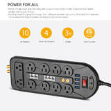 PrimeCables PC SE1060 TELFU Surge Protector Power Strip TV Surge Power Strip
