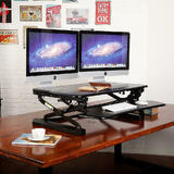 PrimeCables Cab MT101 M BK openbox Standing Desk Desk Converter Ergo Standing Desk Converter Riser Height Adjustable ADR Blac
