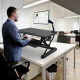 PrimeCables Cab MT101 M BK openbox Standing Desk Desk Converter Ergo Standing Desk Converter Riser Height Adjustable ADR Blac