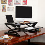 PrimeCables Cab MT101 M BK openbox Standing Desk Desk Converter Ergo Standing Desk Converter Riser Height Adjustable ADR Blac