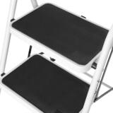 LIVINGbasics GW LD 304 openbox Tools 2 3 4 Step Folding Step Stool Ladder with Comfy Grip Handle Anti slip Step Feet for home