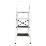 LIVINGbasics GW LD 304 openbox Tools 2 3 4 Step Folding Step Stool Ladder with Comfy Grip Handle Anti slip Step Feet for home