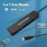 PrimeCables PC DA CRC4IN1 USB Type C Adapters USB C 3 0 5Gbps High Speed Memory Card Reader 4 in 1 SD TF MS CF PrimeCables