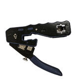 No Brand cab TLH 125 Network Tools Professional Crimp Tool for Modular Pass Through Plugs RJ45 Strip and Cut