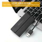 PrimeCables PC DA MHY008 A USB Hubs Ultra Slim Extended Computer Interface 4 Port USB A 3 0 Hub for Travel PrimeCables