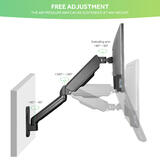 PrimeCables Cab LDA32 112 Monitor Stand Monitor Arm Single Arm Gas spring wall monitor mount