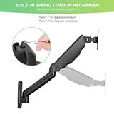 PrimeCables Cab LDA32 112 Monitor Stand Monitor Arm Single Arm Gas spring wall monitor mount