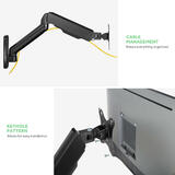 PrimeCables Cab LDA32 112 Monitor Stand Monitor Arm Single Arm Gas spring wall monitor mount
