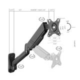 PrimeCables Cab LDA32 112 Monitor Stand Monitor Arm Single Arm Gas spring wall monitor mount