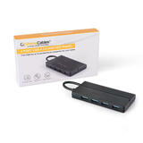 4c9a2 PrimeCables PC DA MHY008 A USB 3 0 Adapters Ultra Slim Extended Computer Interface 4 Port USB A 3 0 Hub for Travel Prim
