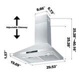 Ciarra PC CAS75206 openbox Microwaves Oven 30 inch 450 CFM Stainless Steel Range Hood with Ducted and Ductless Mode CIARRA Op