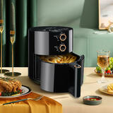 LIVINGbasics LB KA TX4002A openbox Cookware 4L Healthy Cooking Air Fryer with Nonstick Coating and Temp Time Control LIVINGba