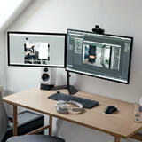 PrimeCables Cab QFM03 T24 Monitor Desk Mounts Dual Monitor Stand