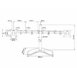 PrimeCables Cab QFM03 T24 Monitor Desk Mounts Dual Monitor Stand