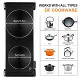 LIVINGbasics LB KA FYB09 openbox Cookware Double Hot Plates for Cooking Electric Countertop Double Burners 900W 900W OpenBox