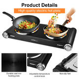 LIVINGbasics LB KA FYB09 openbox Cookware Double Hot Plates for Cooking Electric Countertop Double Burners 900W 900W OpenBox