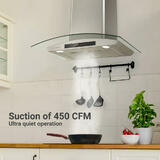 Ciarra PC CAS75502 Microwaves Oven 30inch Wall Mount Vent Hood