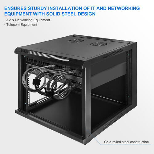 Server Rack Cabdots Threaded 18U 19-Inch Professional Wall Mount Network Server Cabinet Rack with ...