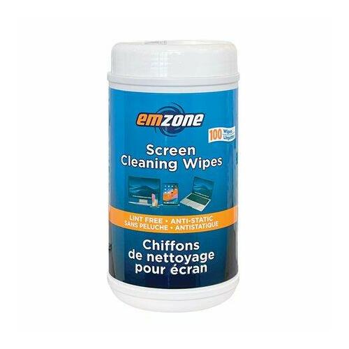 Emzone® Screen Cleaning Wipes Tub, 100 Wipes