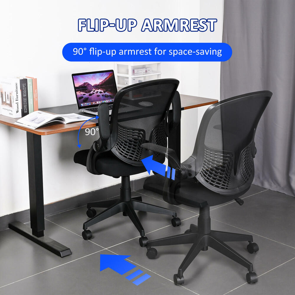 Moustache Mesh Office Chair with Flip Up Arms
