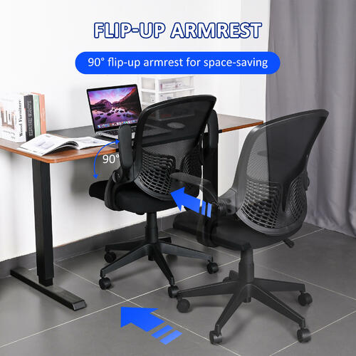 Moustache Mesh Office Chair with Flip Up Arms