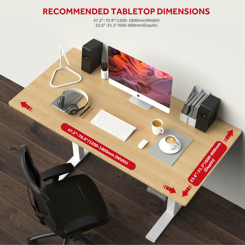 Ergonomic Electric Sit-Stand Dual-Motor Height Adjustable Desk Frame ...