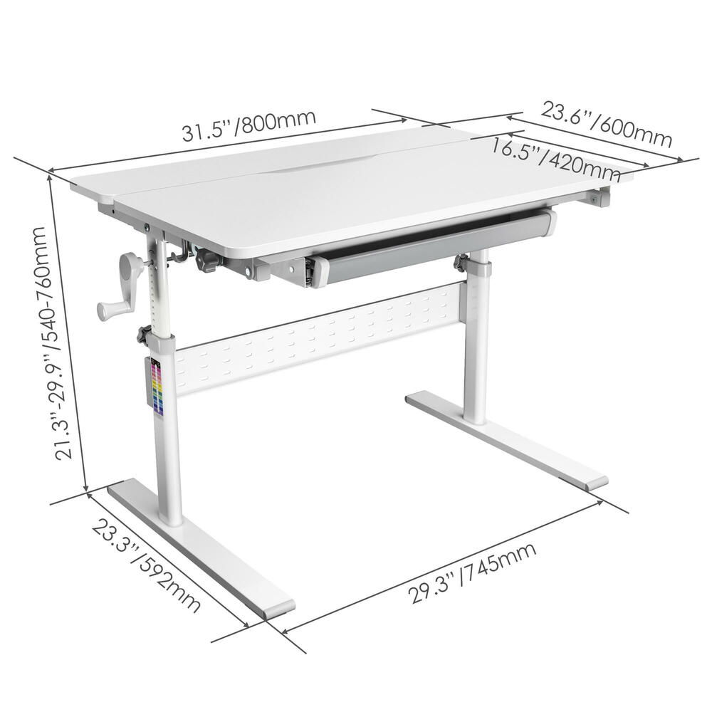 Children's MultiFunctional Ergonomic Height Adjustable Study Desk