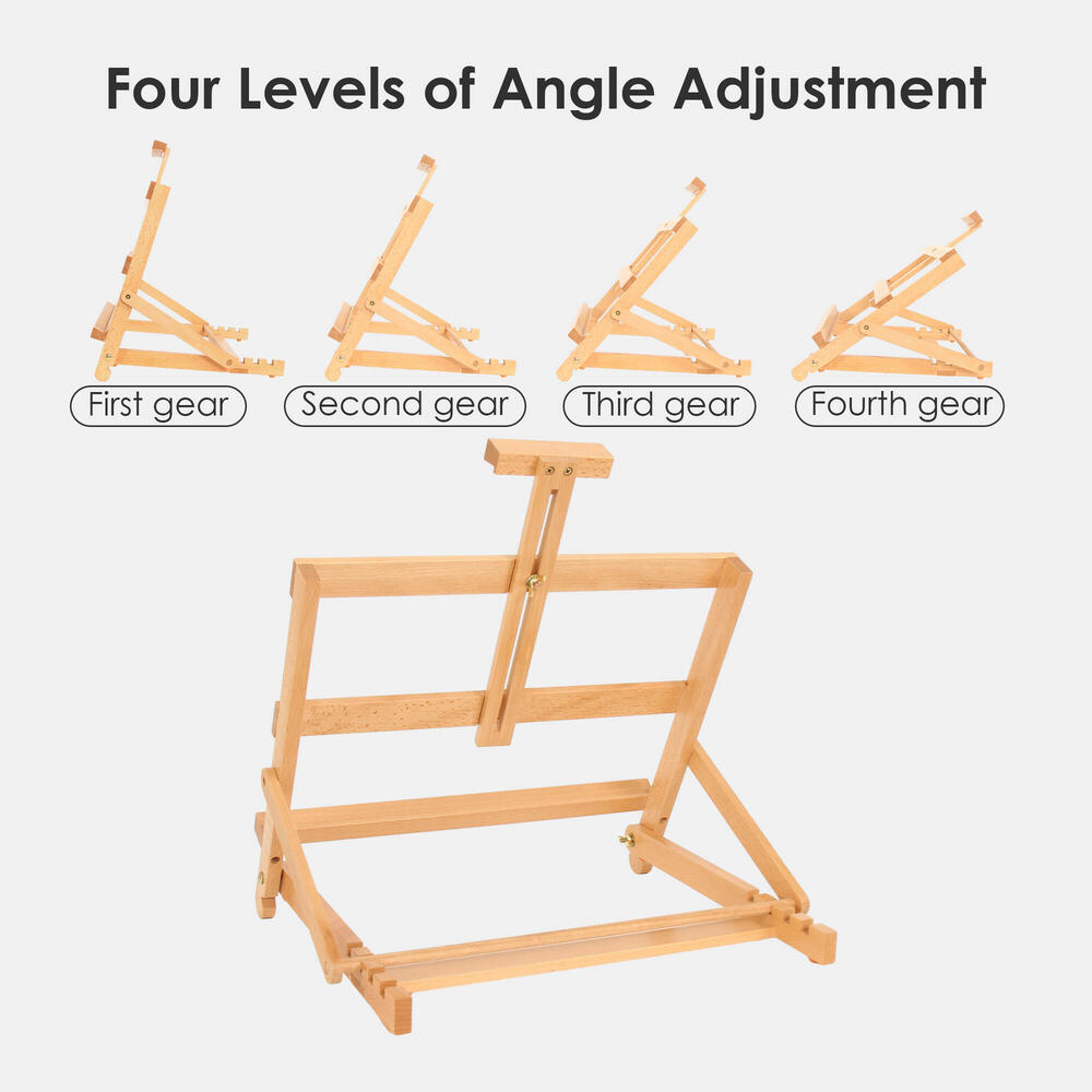 Chevalet Studio Bois DJAR Cadre H – Hauteur Réglable 190-366 Cm, Toiles Jusqu'à 230 Cm, Roulettes 360°, Grand Format Sur Roues
