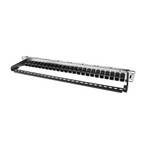 Cat6 24-port Patch Panel with Loaded Inline Coupler Type Feedthrough ...