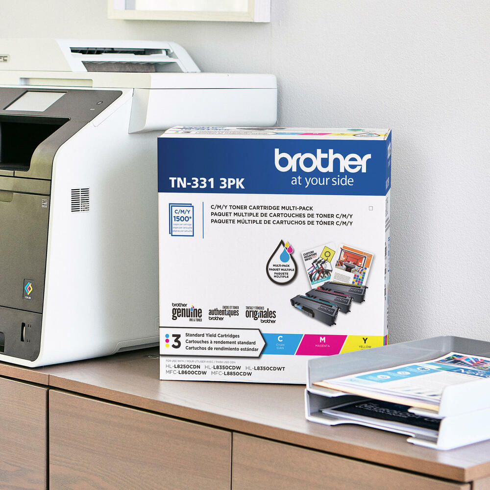 Brother TN3313PK Original Tri-Color Toner Cartridge Combo C/M/Y